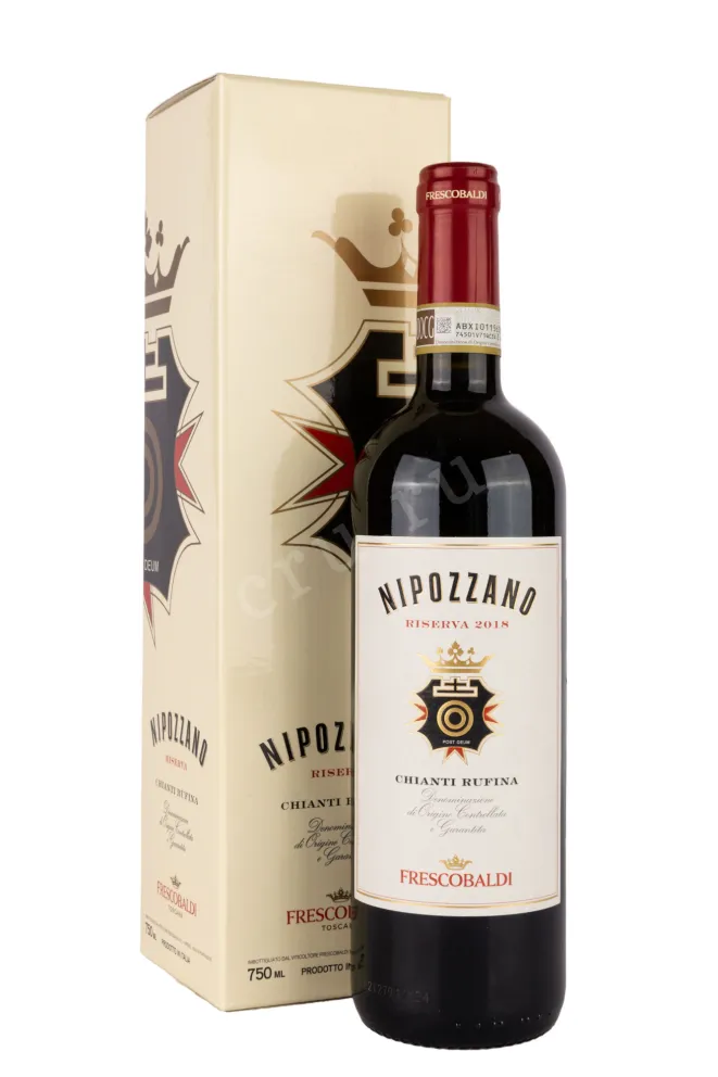 Вино Frescobaldi Nipozzano Riserva Chianti Rufina with gift box 2018 0.75 л