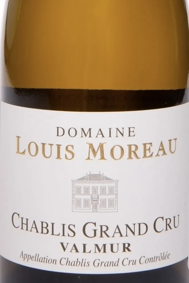 Этикетка Domaine Louis Moreau Chablis Grand Cru Valmur AOC 2019 0.75 л