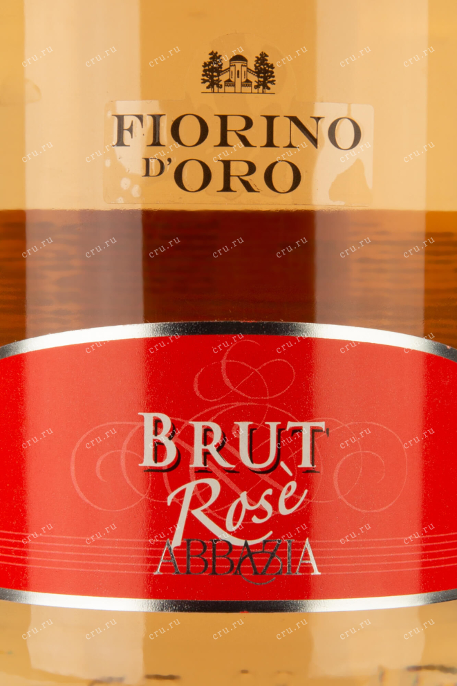 Этикетка Fiorino d'Oro Abbazia Rose Brut  2019 0.75 л