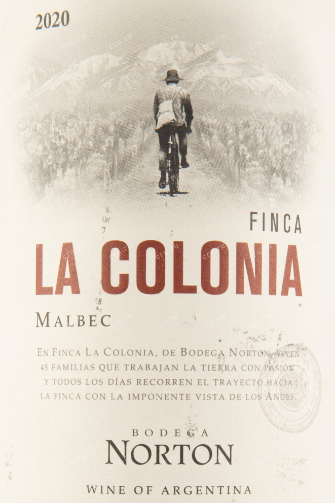 Этикетка вина Финка Ла Колония Мальбек 0,75