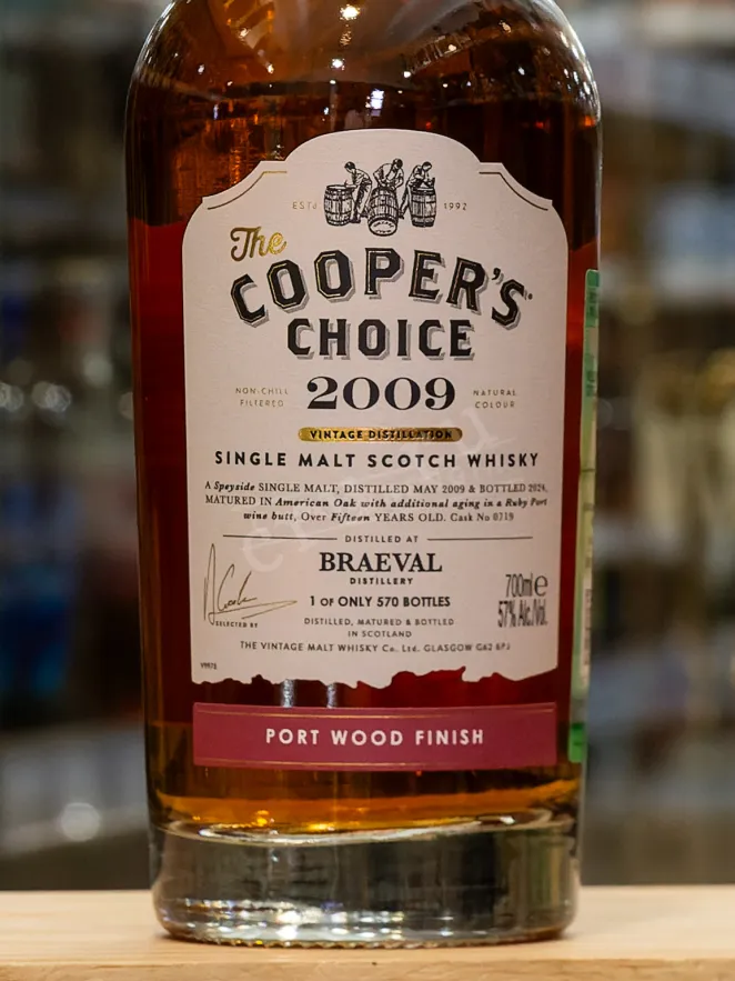 В магазине Крю Профи The Cooper's Choice Braeval Port Wood Finish in gift box 2009 0.7 л