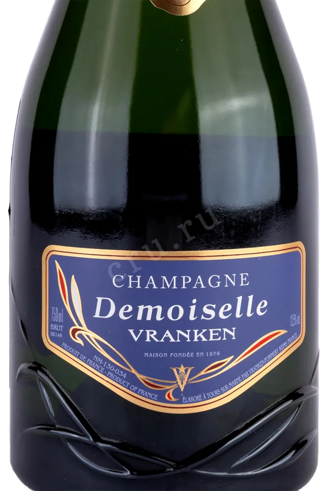Этикетка Vranken Demoiselle Brut with gift box 2018 0.75 л