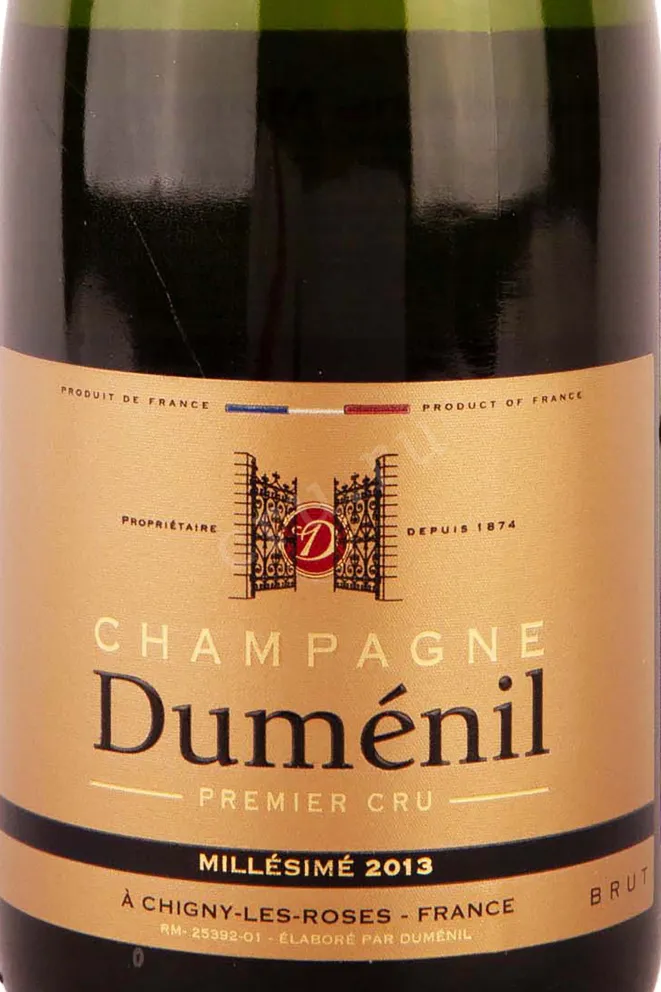 Этикетка Dumenil Millesime in gift box 2013 0.75 л