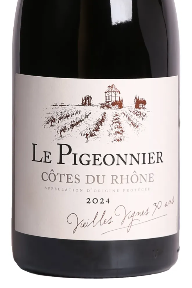 Этикетка Foncalieu Le Pigeonnier Vieilles Vigne Cotes du Rhone AOP 2024 0.75 л