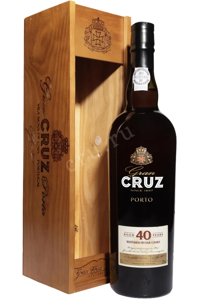 Портвейн Porto Gran Cruz 40 years old in wooden box 1983 0.75 л