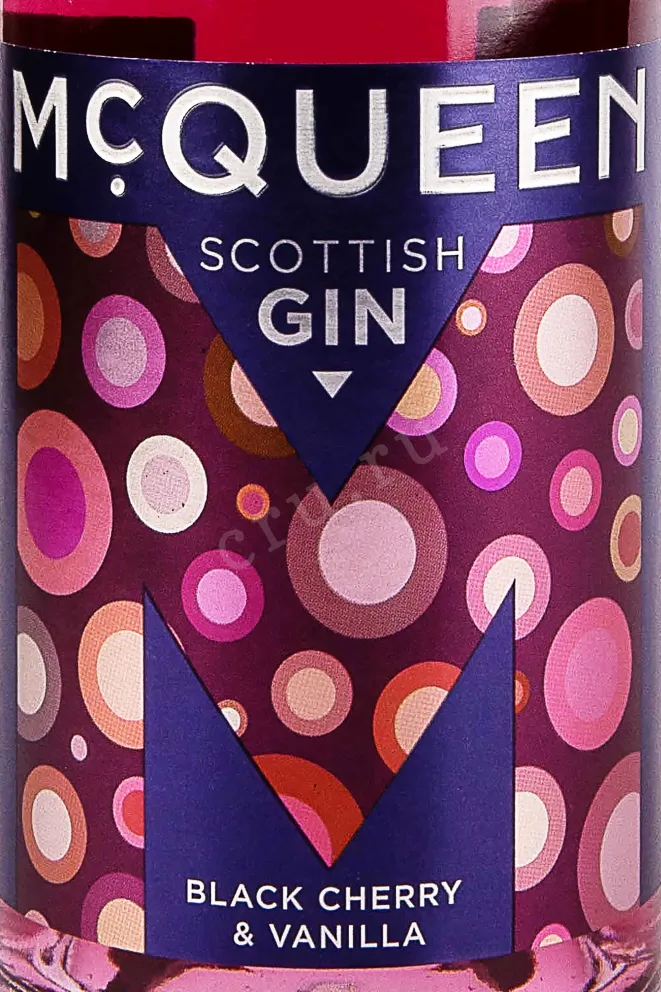 Этикетка McQueen Black Cherry & Vanilla 0.7 л