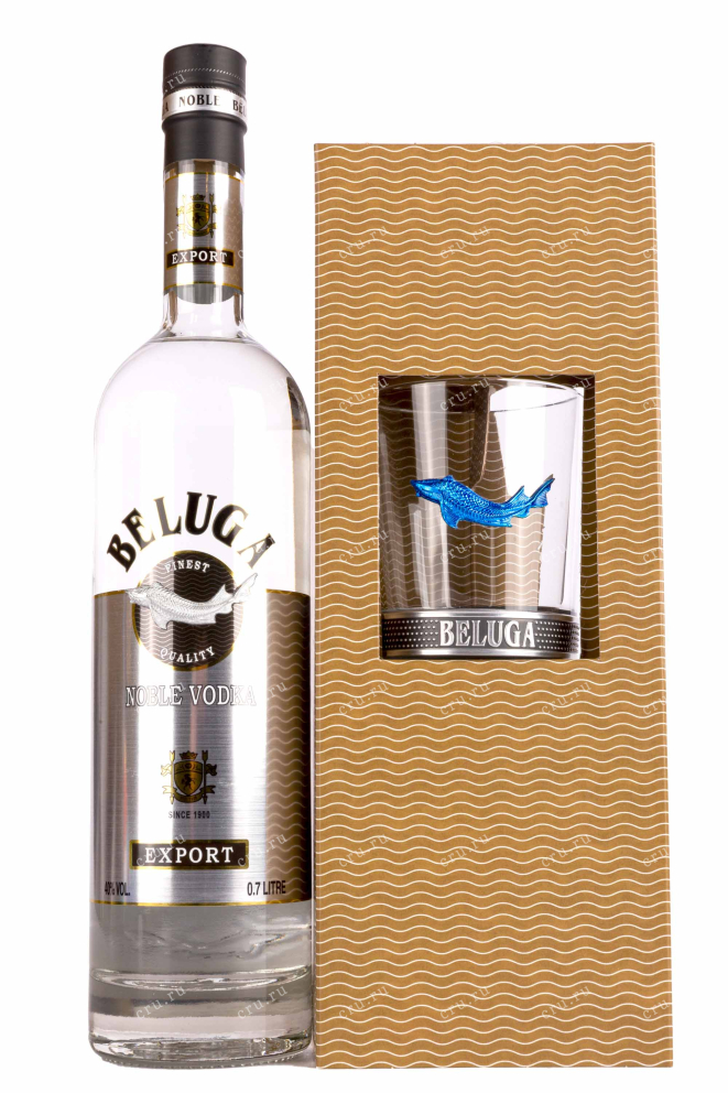 Набор с бокалами Beluga Noble in gift box + 1 glass 0.7 л