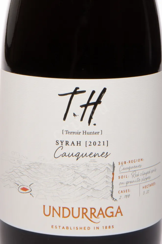 Этикетка TH (Terroir Hunter) Undurraga Syrah Cauquenes DO 2021 0.75 л