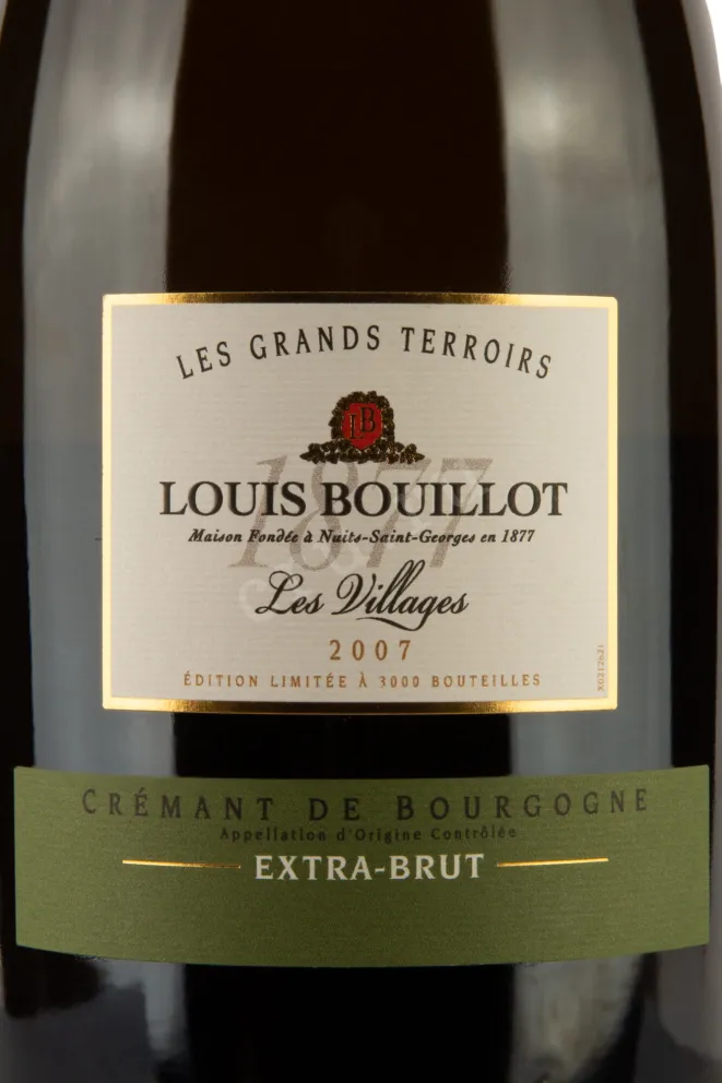 Этикетка Louis Bouillot Cremant de Bourgogne Les Grands Terroirs Les Villages 2007 0.75 л