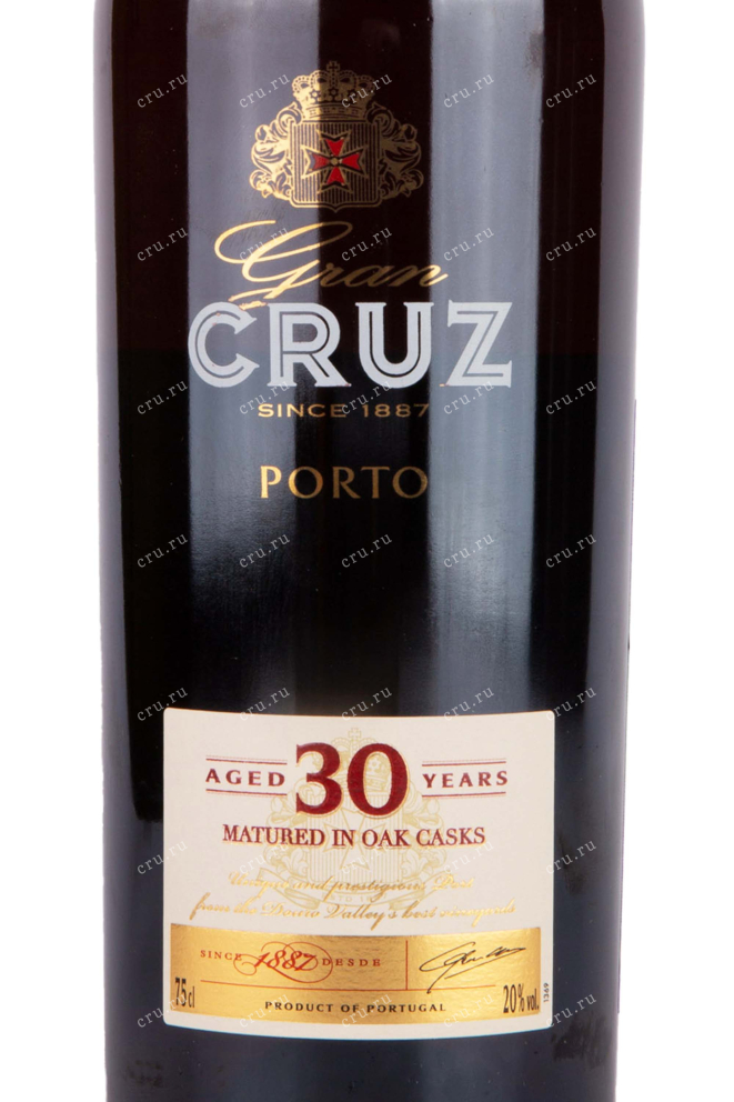 Этикетка Cruz 30 years 1992 0.75 л