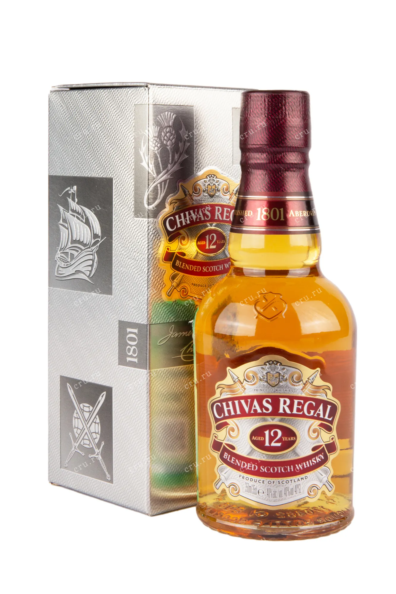Фото — Виски Chivas Regal 12 years old with box  0.375 л