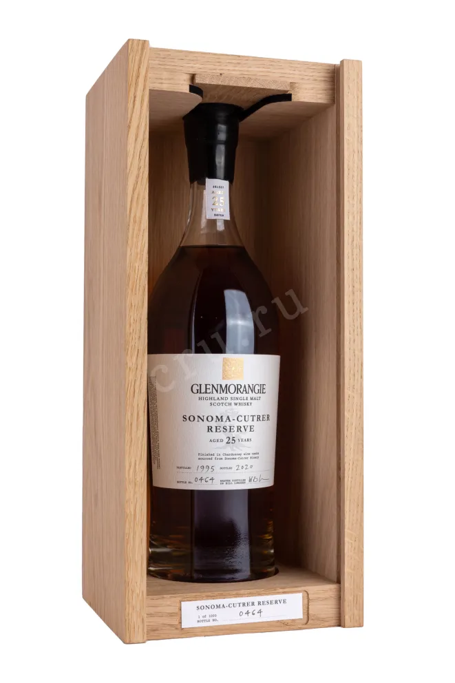 Контрэтикетка Glenmorangie Sonoma-Cutrer Reserve 25 years old