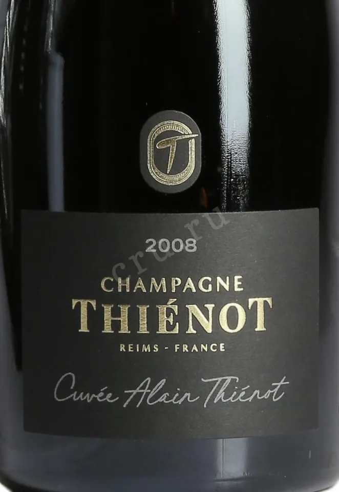 Этикетка Champagne Thiénôt Cuvée Alain Thiénot in gift box 2008 0.75 л