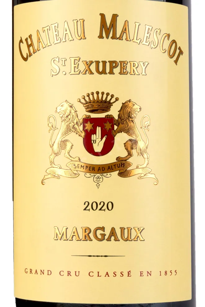 Этикетка Chateau Malescot Saint Exupery 2020 0.75 л