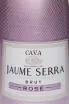 Этикетка Jaume Serra Cava Brut Rose DO 2023 0.75 л