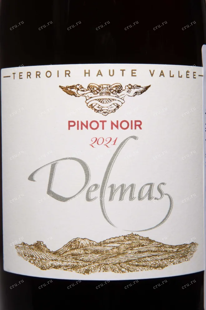 Этикетка Delmas Terroir Haute Vallee De l'Aude Pinot Noir 2021 0.75 л