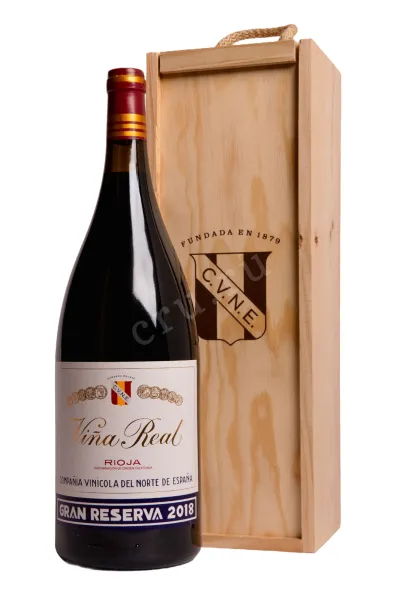 Вино Vina Real Gran Reserva in wooden box 2018 1.5 л