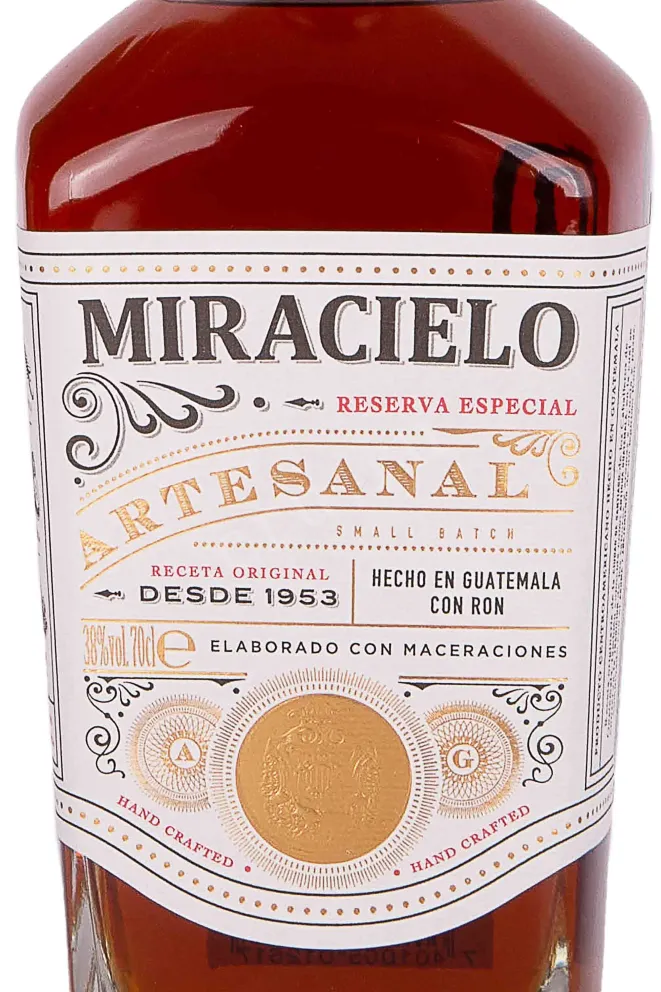 Этикетка Miracielo Artesanal Reserva Especial 0.7 л