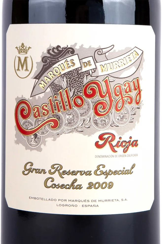 Этикетка Castillo Ygay Gran Reserva Especial wooden box 2009 1.5 л