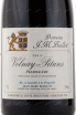 Этикетка вина Domaine J.M. Boillot Volnay-Pitures Premier Cru 2014 0.75 л
