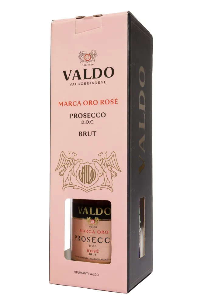 В подарочной коробке Valdo Marca Oro Rose Brut Prosecco in gift box 2024 0.75 л