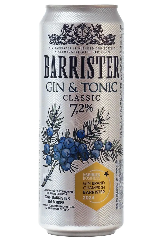 Джин Gin & Tonic Barrister Classic  0.45 л