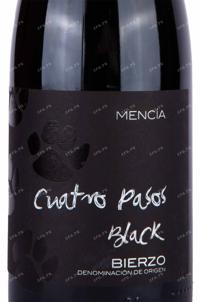 Этикетка Cuatro Pasos Black 2019 0.75 л