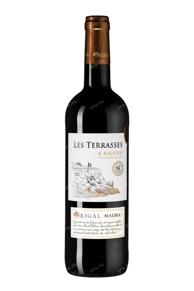 Вино Cahors Rigal Les Terrasses Malbec AOC 2015 0.75 л
