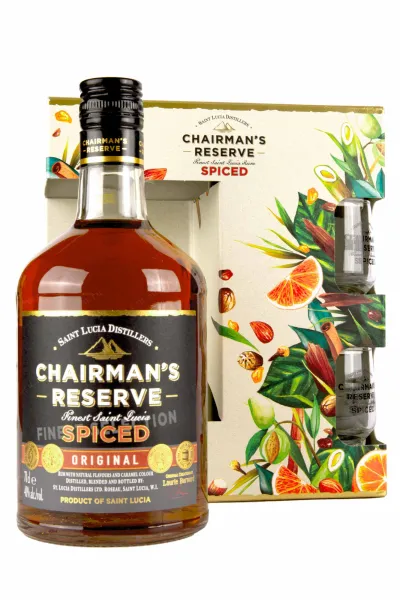 Ром Chairmans Reserve Spiced gift box with 2 glasses  0.7 л