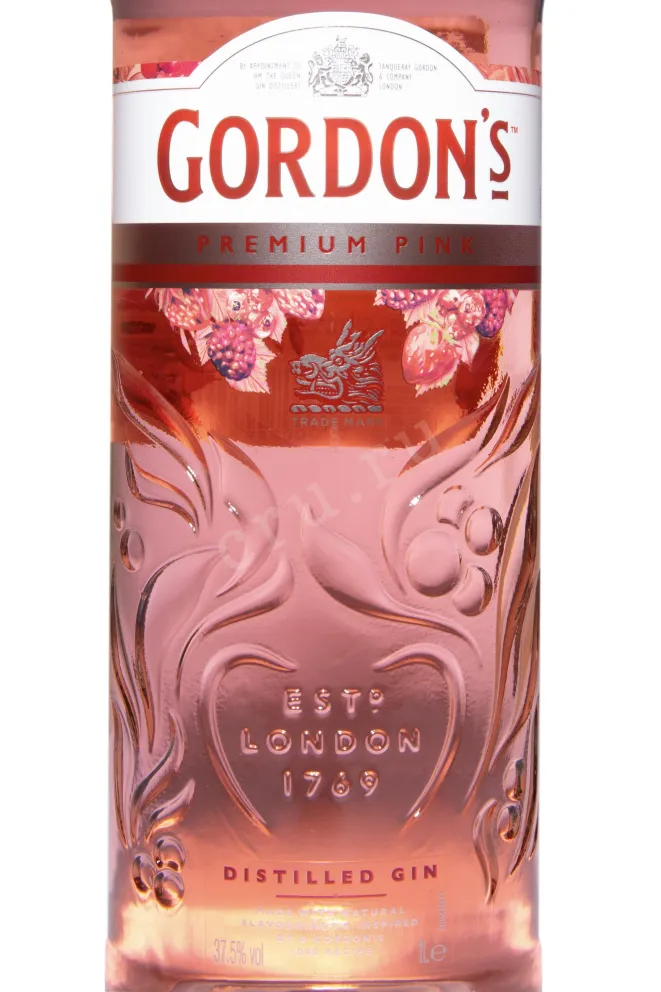 Этикетка Gordon's Premium Pink  1 л