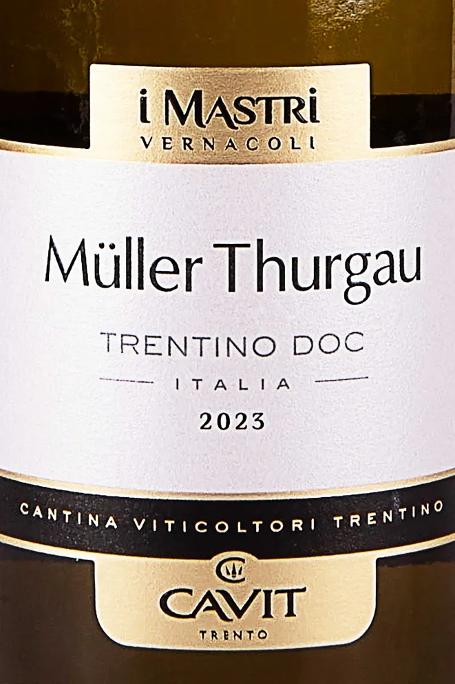 Этикетка Cavit Mastri Vernacoli Muller Thurgau 2023 0.75 л