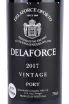 Этикетка Delaforce Vintage Port with wooden box 2017 0.75 л
