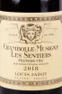 Этикетка Louis Jadot Chambolle Musigny Premier Cru Les Sentiers 2014 0.75 л