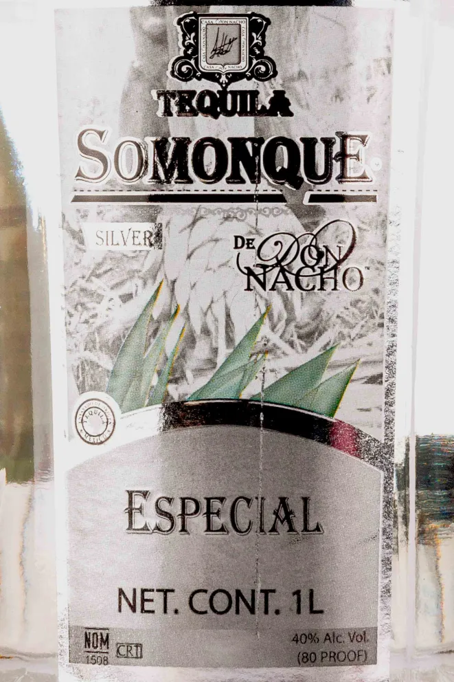 Этикетка Don Nacho Somonque Silver Especial 1 л