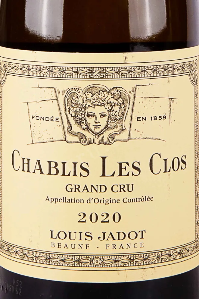 Этикетка Louis Jadot Chablis Grand Cru Les Clos 2020 0.75 л