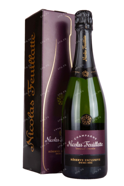 Игристое вино Nicolas Feuillatte Reserve Exclusive Demi-Sec in gift box 2016 0.75 л
