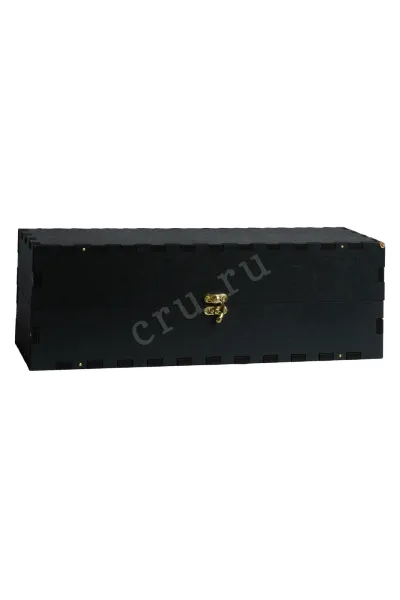 Gift Black Wooden Box for a Bordeaux Bottle
