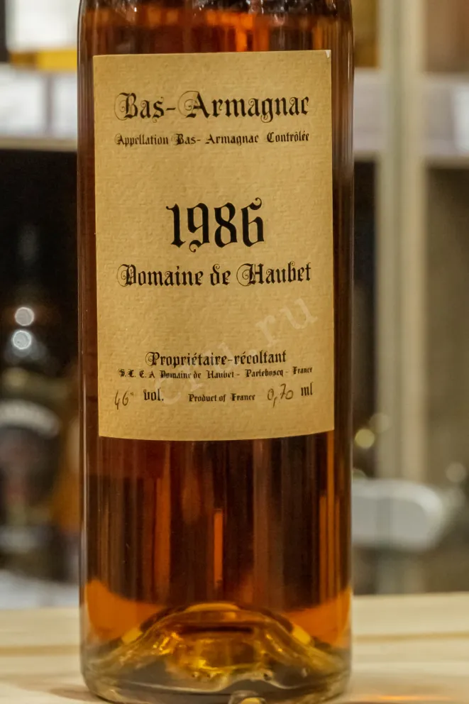 Арманьяк Domaine de Haubet 1986 0.7 л