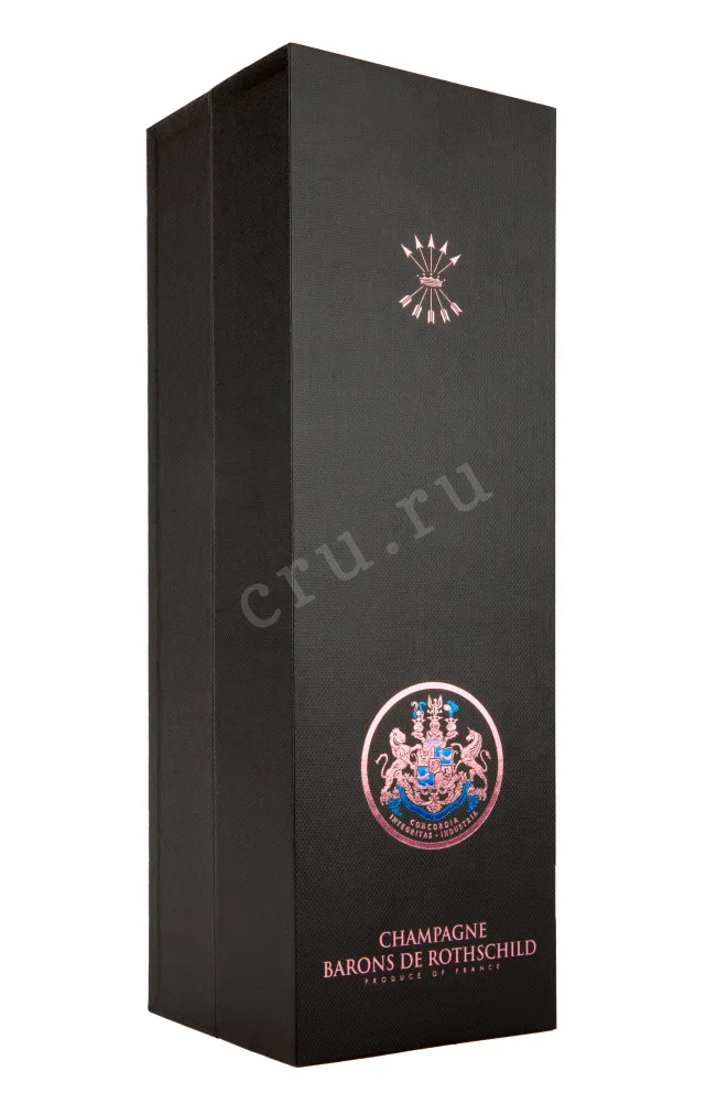 Подарочная коробка шампанского Барон де Ротшильд Розе 1,5