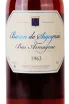 Этикетка Armagnac Baron de Sigognac wooden box 1963 0.7 л