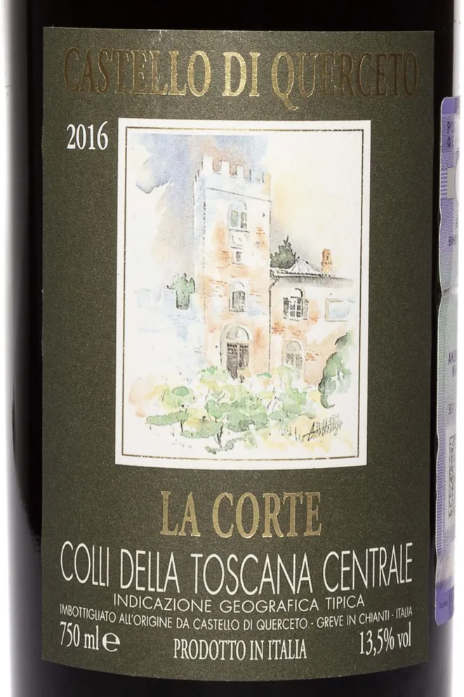 Этикетка Castello di Querceto La Corte 2016 0.75 л