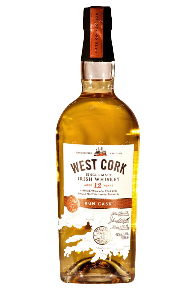 Виски West Cork 12 years Rum Cask  0.7 л