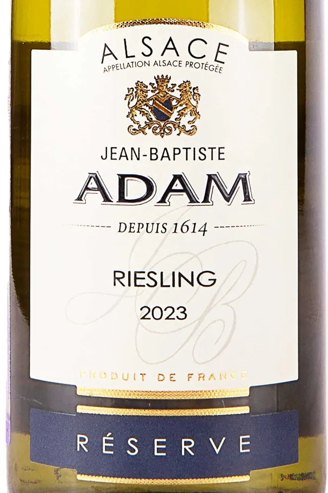 Этикетка Jean-Baptiste Adam Riesling Alsace 2023 0.75 л