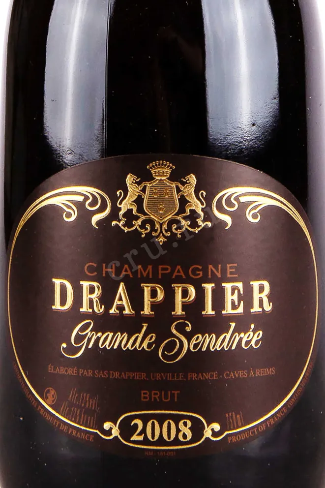 Этикетка Drappier Grande Sendree 2008 0.75 л