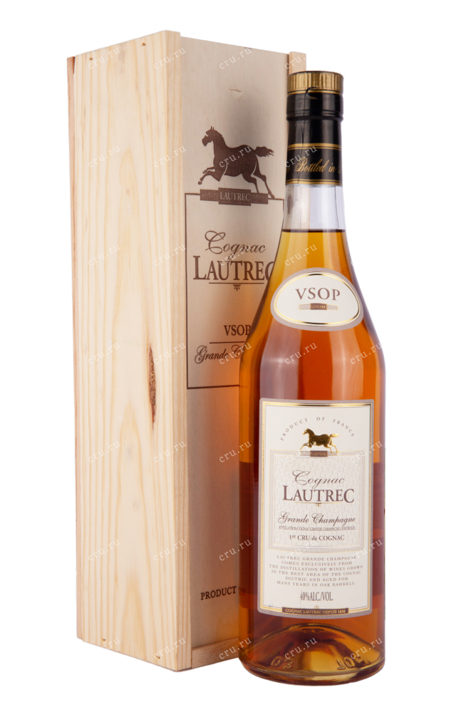 Коньяк Lautrec VSOP in wooden box  Grande Champagne 0.7 л