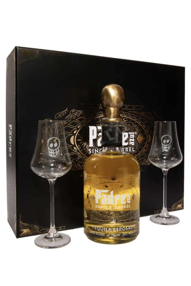 Текила Padre Azul Single Barrel Reposado in gift box with 2 glasses  0.7 л