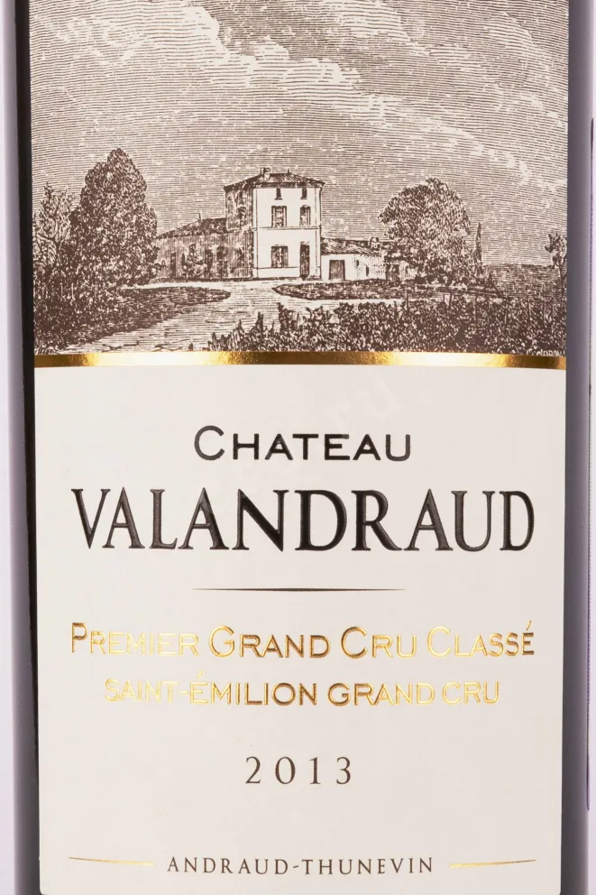 Этикетка Chateau Valandraud Saint-Emilion Grand Cru 2013 0.75 л