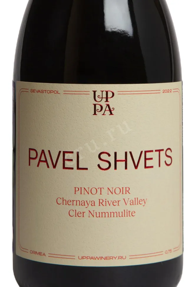 Этикетка Pavel Shvets Pinot Noir Cler Nummulite 2022 0.75 л