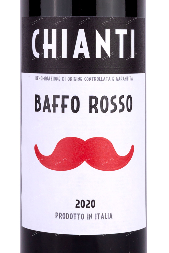 Этикетка Baffo Rosso Chianti 2020 0.75 л