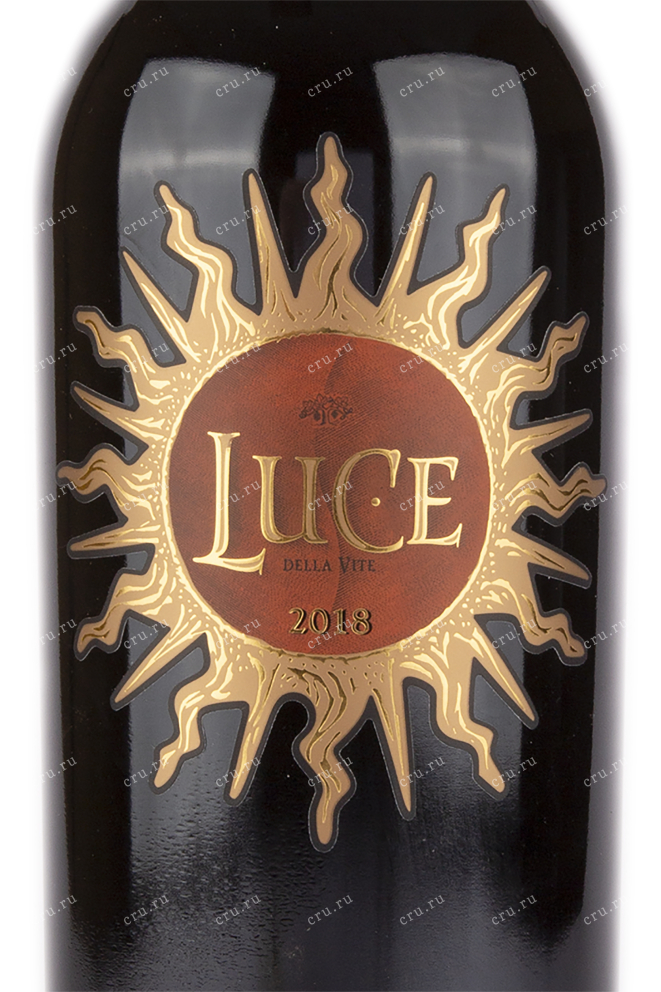 Этикетка вина Luce della Vite in wooden box 2018 1.5 л
